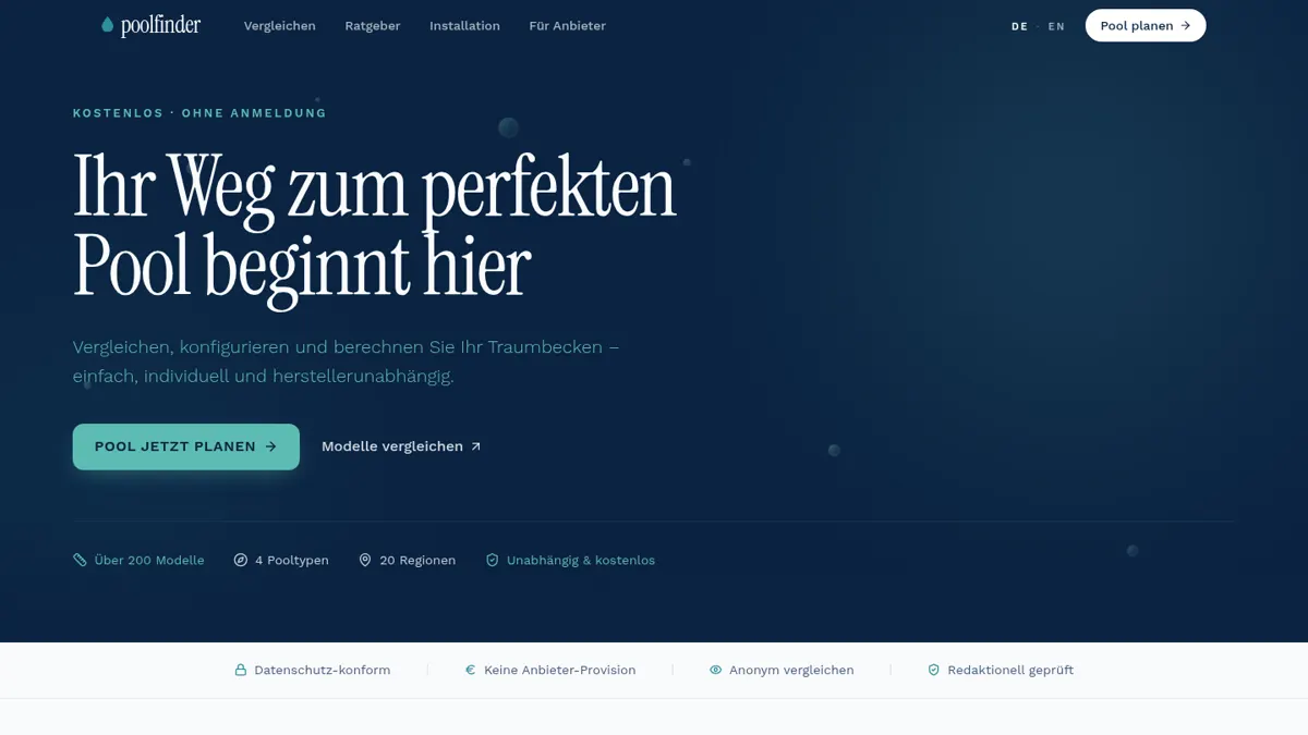 POOLFINDER Website